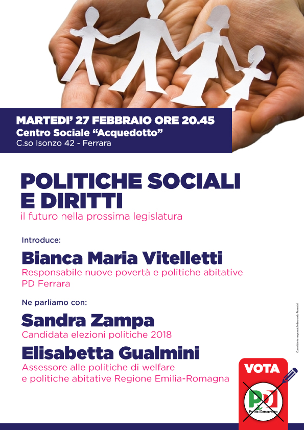 Featured image for “POLITICHE SOCIALI E DIRITTI: il futuro nella prossima legislatura”