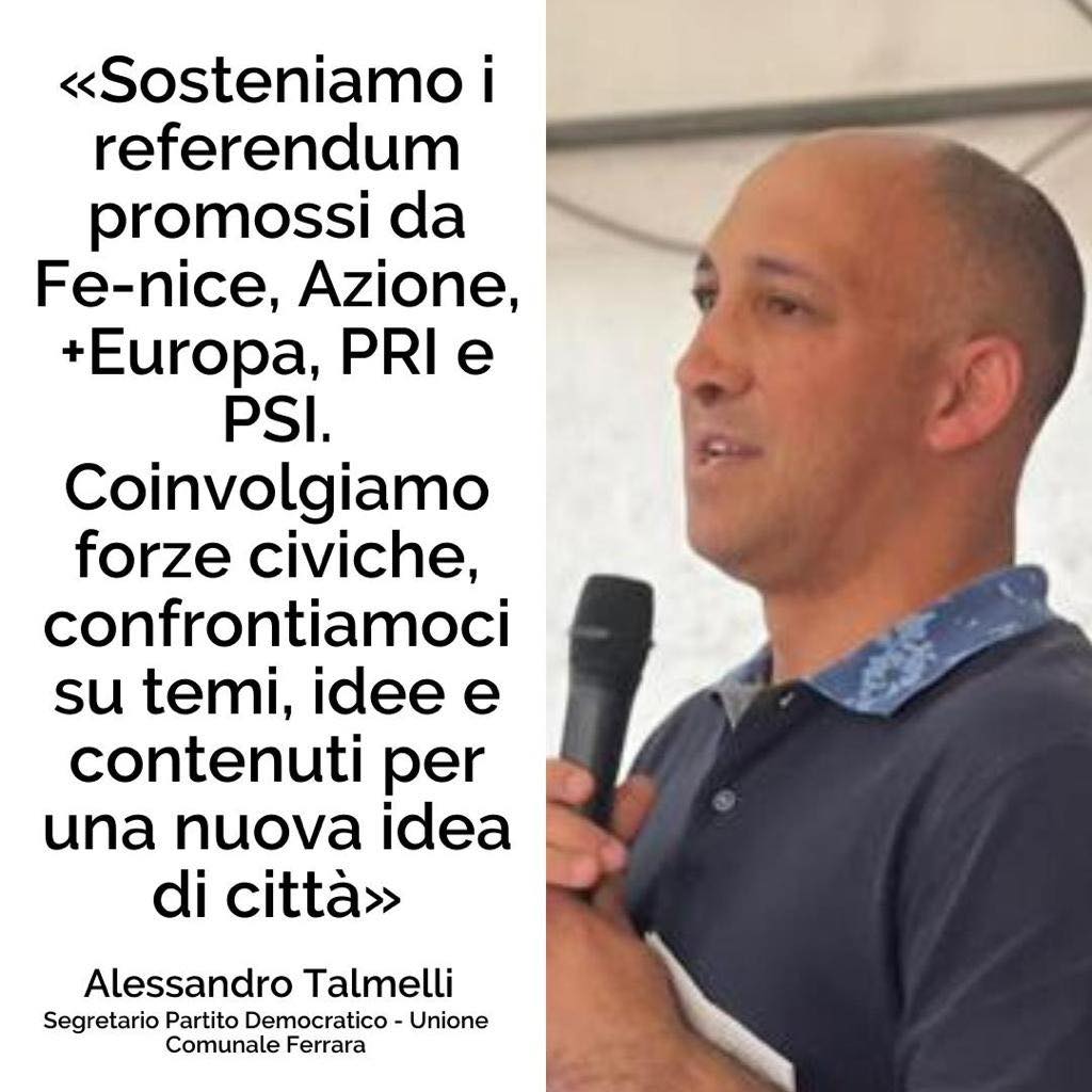 Featured image for “IL PD ADERENDO AI REFERENDUM CONFERMA LA DISPONIBILITÀ AL CONFRONTO SUI CONTENUTI”