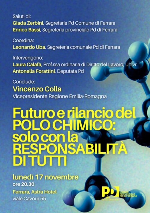 Featured image for “Futuro e rilancio del Polo chimico, solo con la responsabilità di tutti”